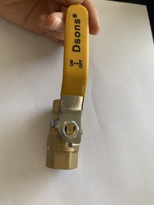 1/2 3/4 &quot;Einzelhandel Zink Messing Ballventil mit gelbem Kunststoffgriff