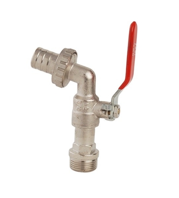 Mittlere Temperatur 3/4 Zoll Messingbibcock-Ventil mit Wasser-Vorlagenhähnen