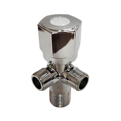 Zwei-Wege-Brass-Winkelventil mit Schnellkern-Kunststoffgriff 1/2*3/8*3/8